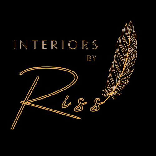 Interiors By Riss customized brand typography design mark layout template